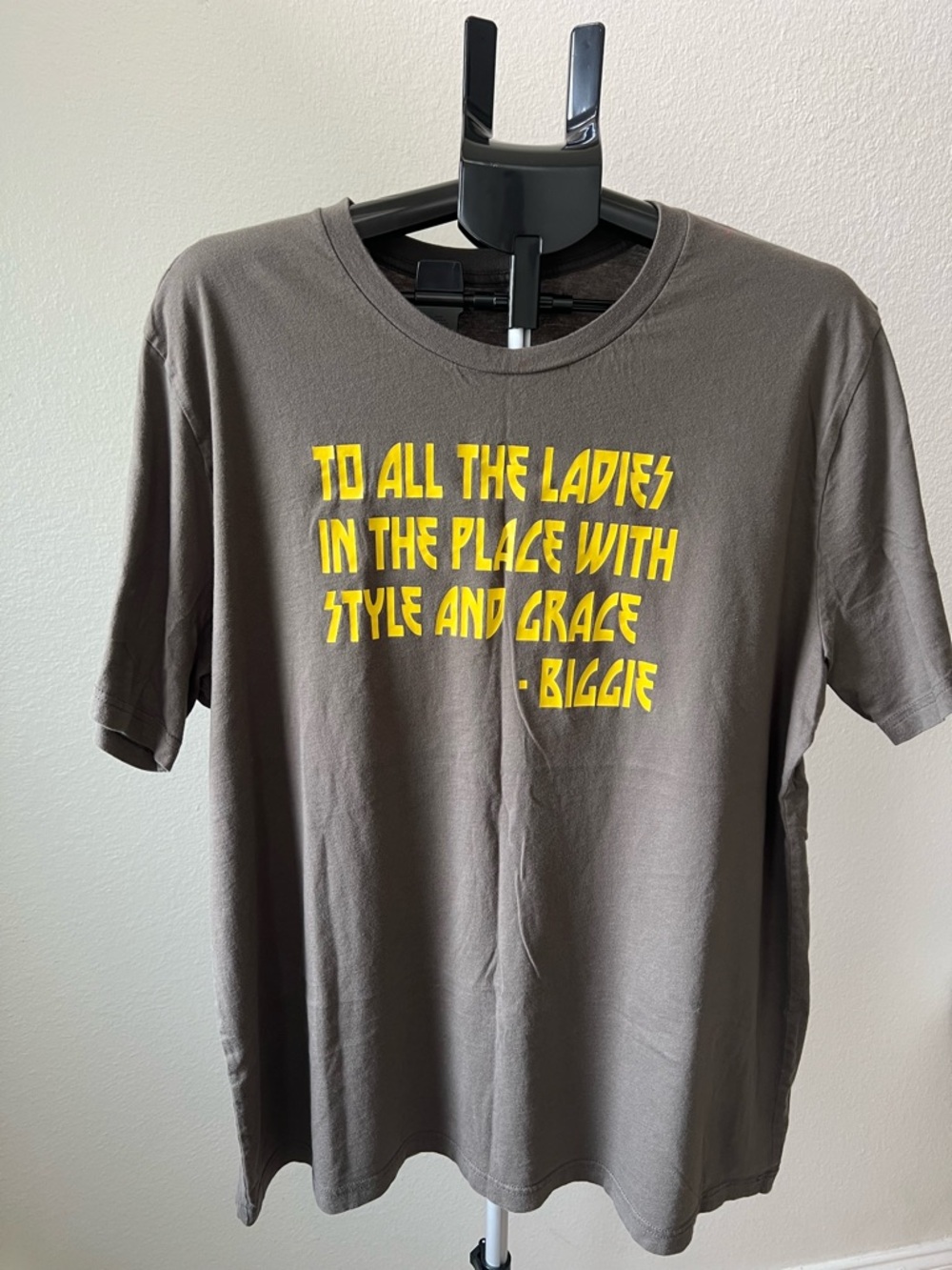 Unk Brown Long Sleeve Tee with Yellow Biggie Graphic